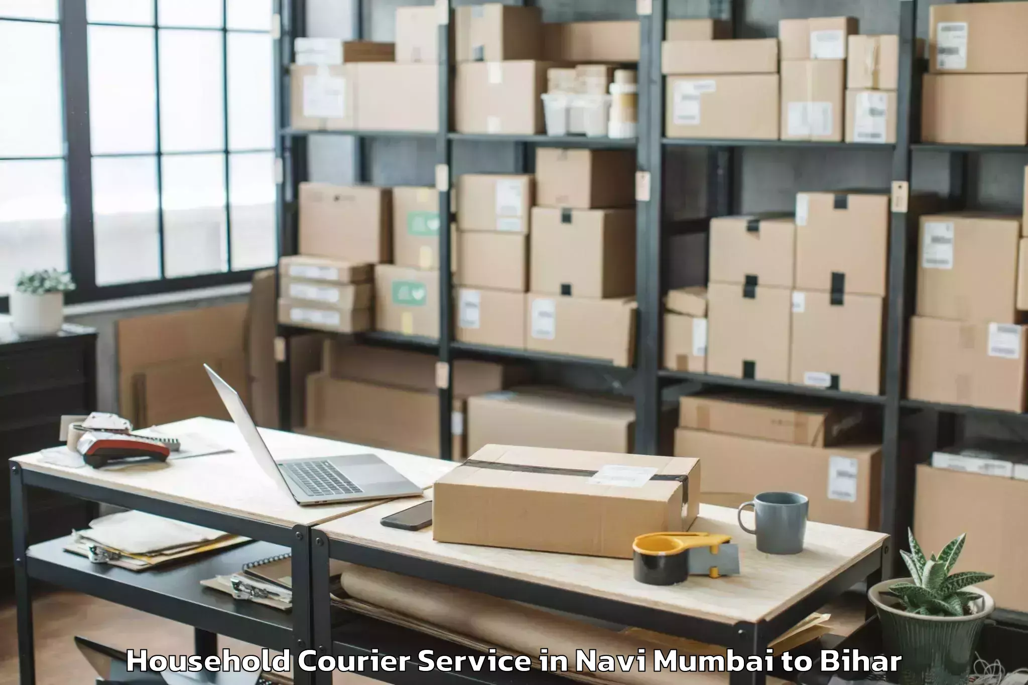 Quality Navi Mumbai to Laheriasarai Household Courier